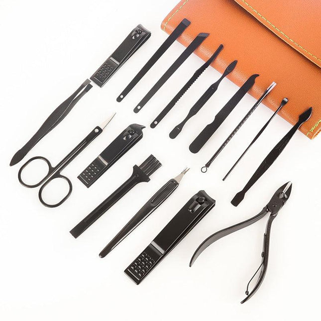 16PCS Manicure Pedicure Set Stainless Nail Trimming Kit Clipper Finger Care Tool - Aimall