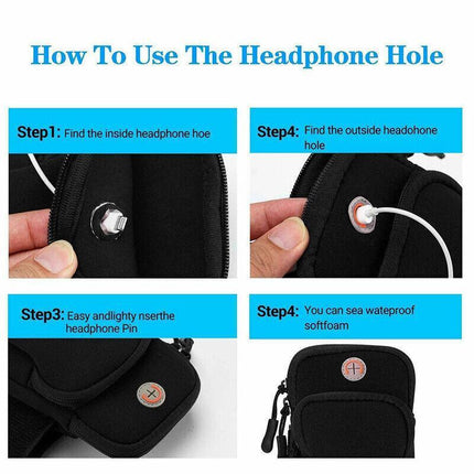 Arm Band Mobile Phone Holder Bag Sports Running Jogging Gym Exercise Pouch Case - Aimall