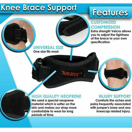 AOLIKES KNEE STRAP Patella Jumper GEL Runner Tennis Sports Brace Support AU - Aimall