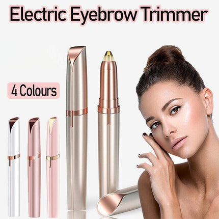 Electric Eyebrow Trimmer Finishing Touch Flawless Brows Hair Remover LED Light - Aimall