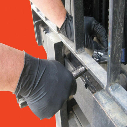 Thick Black Nitrile Gloves Industrial Mechanic Tattoo Tradie Rubber Protection - Aimall