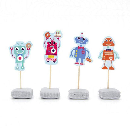 Jungle Animal Safari Woodland Cupcake Cake Topper Set Birthday Party Decoration - Aimall