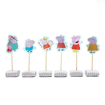 Jungle Animal Safari Woodland Cupcake Cake Topper Set Birthday Party Decoration - Aimall