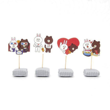 Jungle Animal Safari Woodland Cupcake Cake Topper Set Birthday Party Decoration - Aimall