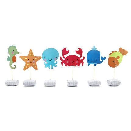 Jungle Animal Safari Woodland Cupcake Cake Topper Set Birthday Party Decoration - Aimall