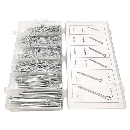 555pc Cotter Pin Assortment Set Grab Split Fixings Securing Lock Pins Spring Kit - Aimall