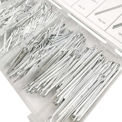 555pc Cotter Pin Assortment Set Grab Split Fixings Securing Lock Pins Spring Kit - Aimall