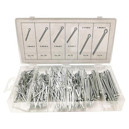 555pc Cotter Pin Assortment Set Grab Split Fixings Securing Lock Pins Spring Kit - Aimall