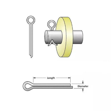 555pc Cotter Pin Assortment Set Grab Split Fixings Securing Lock Pins Spring Kit - Aimall