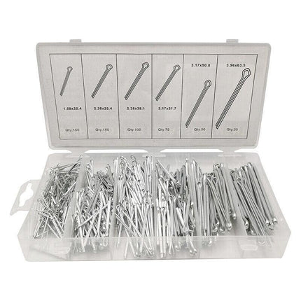 555pc Cotter Pin Assortment Set Grab Split Fixings Securing Lock Pins Spring Kit - Aimall