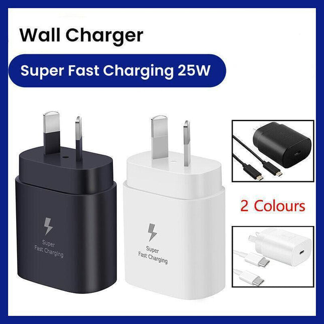 New Samsung 25W SUPER FAST Wall Charger Galaxy S21, S22, NOTE 20 ULTRA AU Stock - Aimall