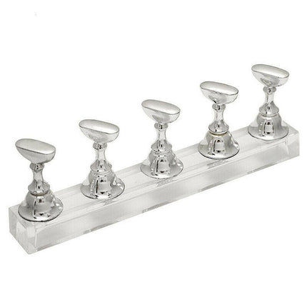 1 Set Acrylic Nail Art Practice Display Stand Magnetic Nail Art Tips Holders AU - Aimall