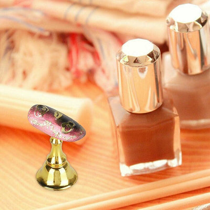 1 Set Acrylic Nail Art Practice Display Stand Magnetic Nail Art Tips Holders AU - Aimall