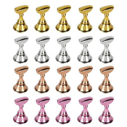 1 Set Acrylic Nail Art Practice Display Stand Magnetic Nail Art Tips Holders AU - Aimall