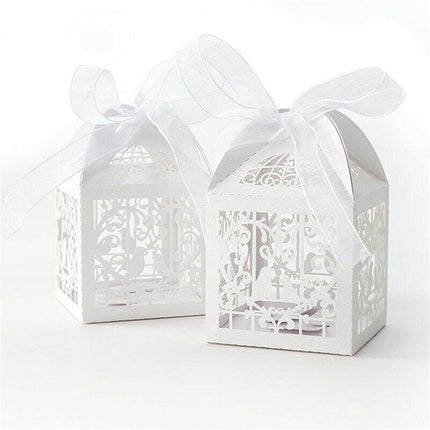 10PCS Wedding Laser Cut Candy Box Party Gift Box Favor Bomboniere Candy AU STOCK - Aimall