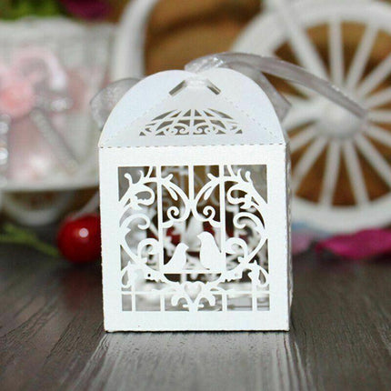 10PCS Wedding Laser Cut Candy Box Party Gift Box Favor Bomboniere Candy AU STOCK - Aimall