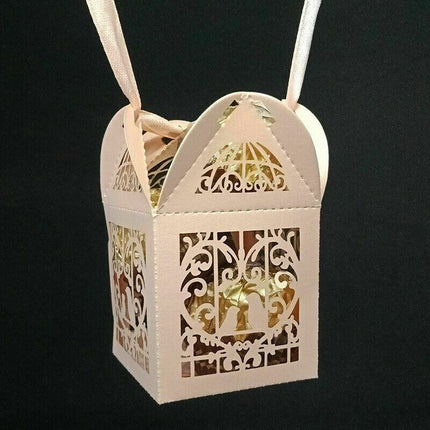 10PCS Wedding Laser Cut Candy Box Party Gift Box Favor Bomboniere Candy AU STOCK - Aimall