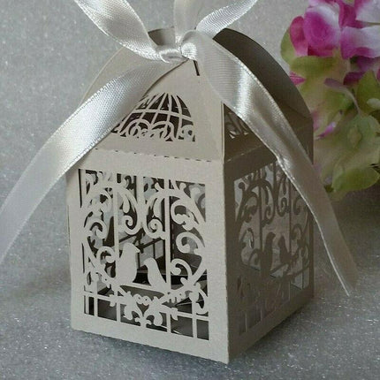 10PCS Wedding Laser Cut Candy Box Party Gift Box Favor Bomboniere Candy AU STOCK - Aimall