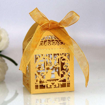 10PCS Wedding Laser Cut Candy Box Party Gift Box Favor Bomboniere Candy AU STOCK - Aimall