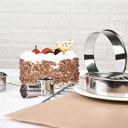 12pcs Round Shape Pastry Cutters Cake Cookie Biscuit Cutter Set DIY Baking Mold - Aimall
