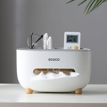 Multifunction Tissue Box Cover Table Napkin Paper Case Holder Storage Organizer - Aimall