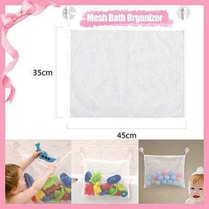 Toy Bath Storage Bathroom Doll Baby Stuff Suction Bag Bathtub Mesh Net AU Stock - Aimall