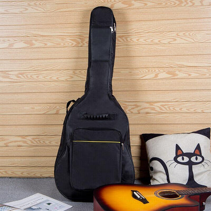 41" Acoustic Guitar Bag Padded Gig Bag Double Straps Backpack Soft Case Black AU - Aimall
