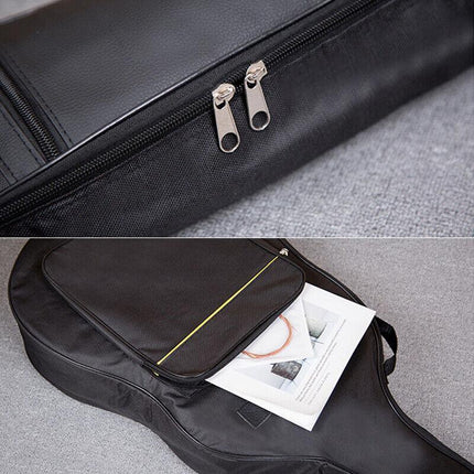 41" Acoustic Guitar Bag Padded Gig Bag Double Straps Backpack Soft Case Black AU - Aimall