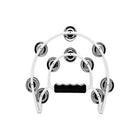 Double Half Moon Tambourine Musical Percussion Instrument Bell Beat Drum ABS AU - Aimall