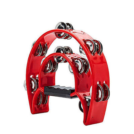Double Half Moon Tambourine Musical Percussion Instrument Bell Beat Drum ABS AU - Aimall