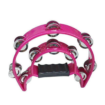 Double Half Moon Tambourine Musical Percussion Instrument Bell Beat Drum ABS AU - Aimall
