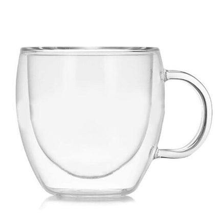 150-450 ML Double Wall Glass Tea Cup Thick Heat Resistant Clear Glass Coffee Mug - Aimall