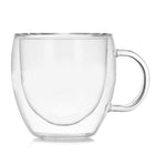 150-450 ML Double Wall Glass Tea Cup Thick Heat Resistant Clear Glass Coffee Mug - Aimall