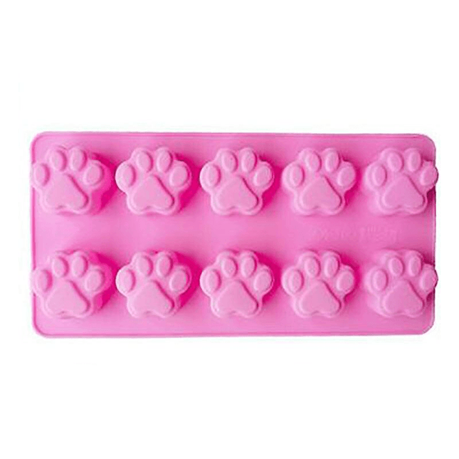 Paw Print Silicone Mold Chocolate Cookie Mould Jelly Ice Cube Baking Decor AU - Aimall