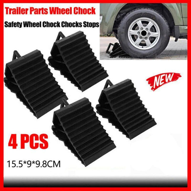 4PCS Heavy Wheel Chock Tough Chocks Stops Car Trailer Boat Caravan AU Stock - Aimall