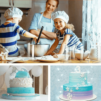 6pcs Acrylic Cake Scraper Decorating Contour Comb Cake Edge Smoother Tools AU - Aimall