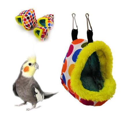 Bird Parrot Hammock Pet Sleep Cotton Nest Hang Cave Cage Plush Hut Tent Bed Warm - Aimall