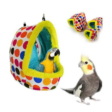 Bird Parrot Hammock Pet Sleep Cotton Nest Hang Cave Cage Plush Hut Tent Bed Warm - Aimall