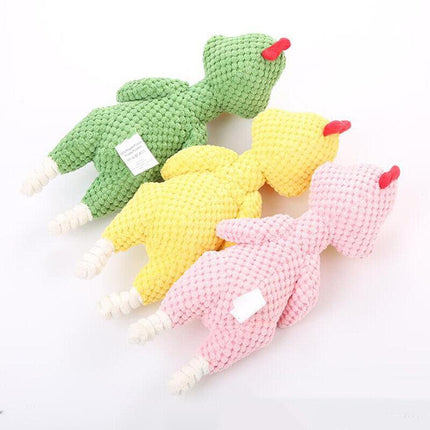 Squeaky Dog Toys Puppy Pet Chew Rope Squeaker Crinkle Rope Plush Toy Teething AU - Aimall