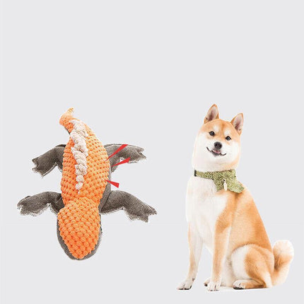 Squeaky Dog Toys Puppy Pet Chew Rope Squeaker Crinkle Rope Plush Toy Teething AU - Aimall