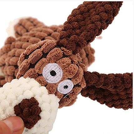 Squeaky Dog Toys Puppy Pet Chew Rope Squeaker Crinkle Rope Plush Toy Teething AU - Aimall