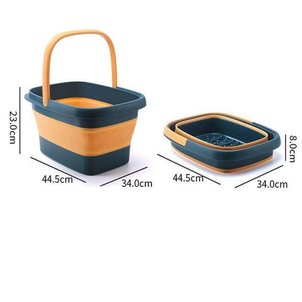 Folding Foot Spa Pedicure Bath Massage Tub Bucket Feet Basin Therapy Luxury AU - Aimall