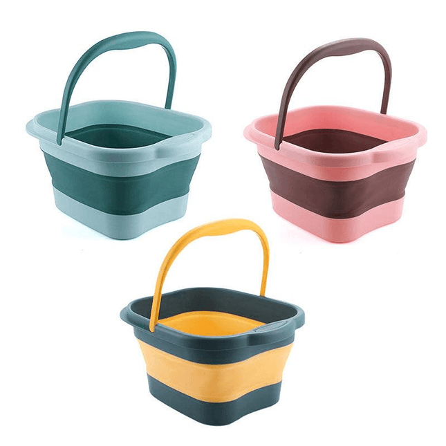 Folding Foot Spa Pedicure Bath Massage Tub Bucket Feet Basin Therapy Luxury AU - Aimall