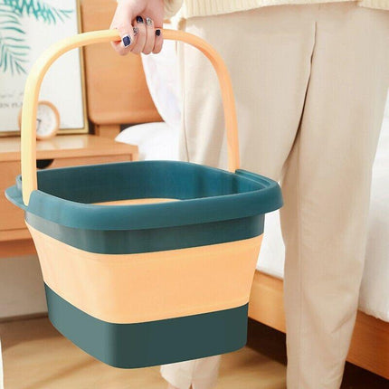 Folding Foot Spa Pedicure Bath Massage Tub Bucket Feet Basin Therapy Luxury AU - Aimall