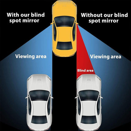 2x Blind Spot Car Mirror 360?? Wide Angle Adjustable Rear Side View Convex Black - Aimall
