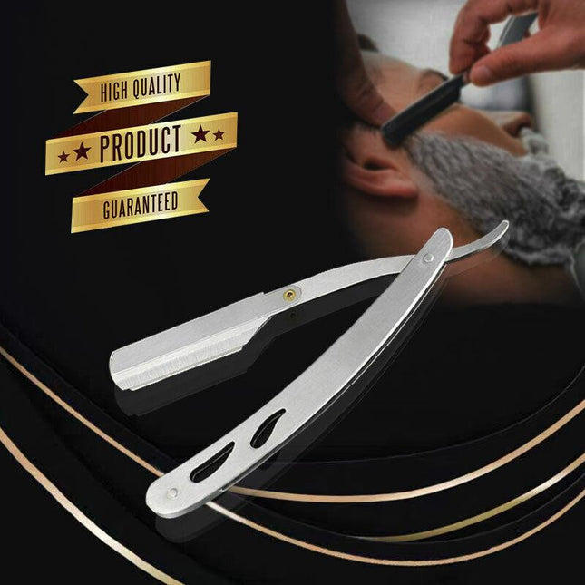 Sharp Barber Salon Straight Cut Throat Shaving Razor Shavette RASOIRS 10 Blades - Aimall