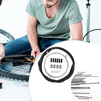 Bike Bicycle Front Rear Inner Outer Wire Brake Gear Shifter Cable Housing Kit AU - Aimall