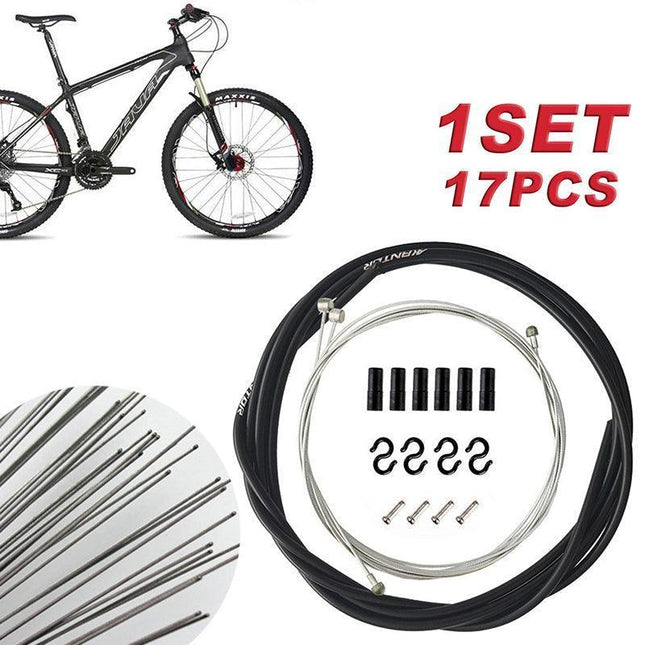 Bike Bicycle Front Rear Inner Outer Wire Brake Gear Shifter Cable Housing Kit AU - Aimall