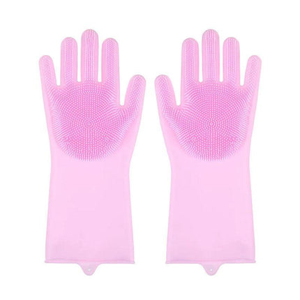 Magic Silicone Rubber Dish Washing Kitchen Gloves Scrubber Cleaning Scrubbing AU - Aimall