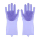 Magic Silicone Rubber Dish Washing Kitchen Gloves Scrubber Cleaning Scrubbing AU - Aimall